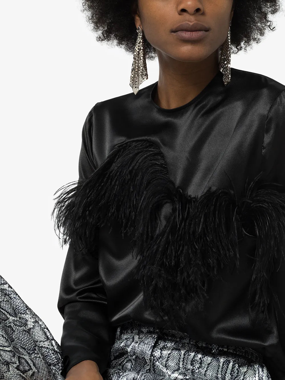 Bijoux Boucles d'oreilles Pixel Rabanne Argenté Femme