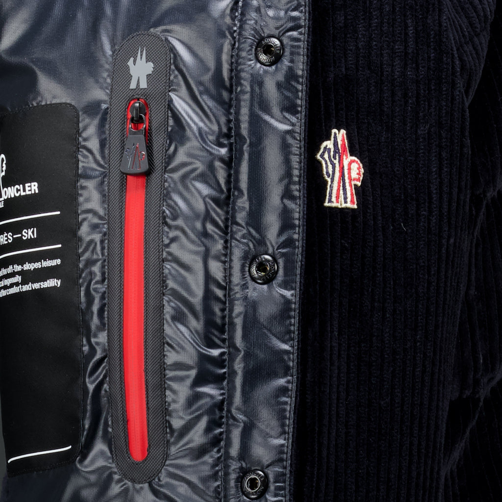 Vestes Surchemise en velours côtelé bleu marine Moncler Grenoble Bleu foncé Homme