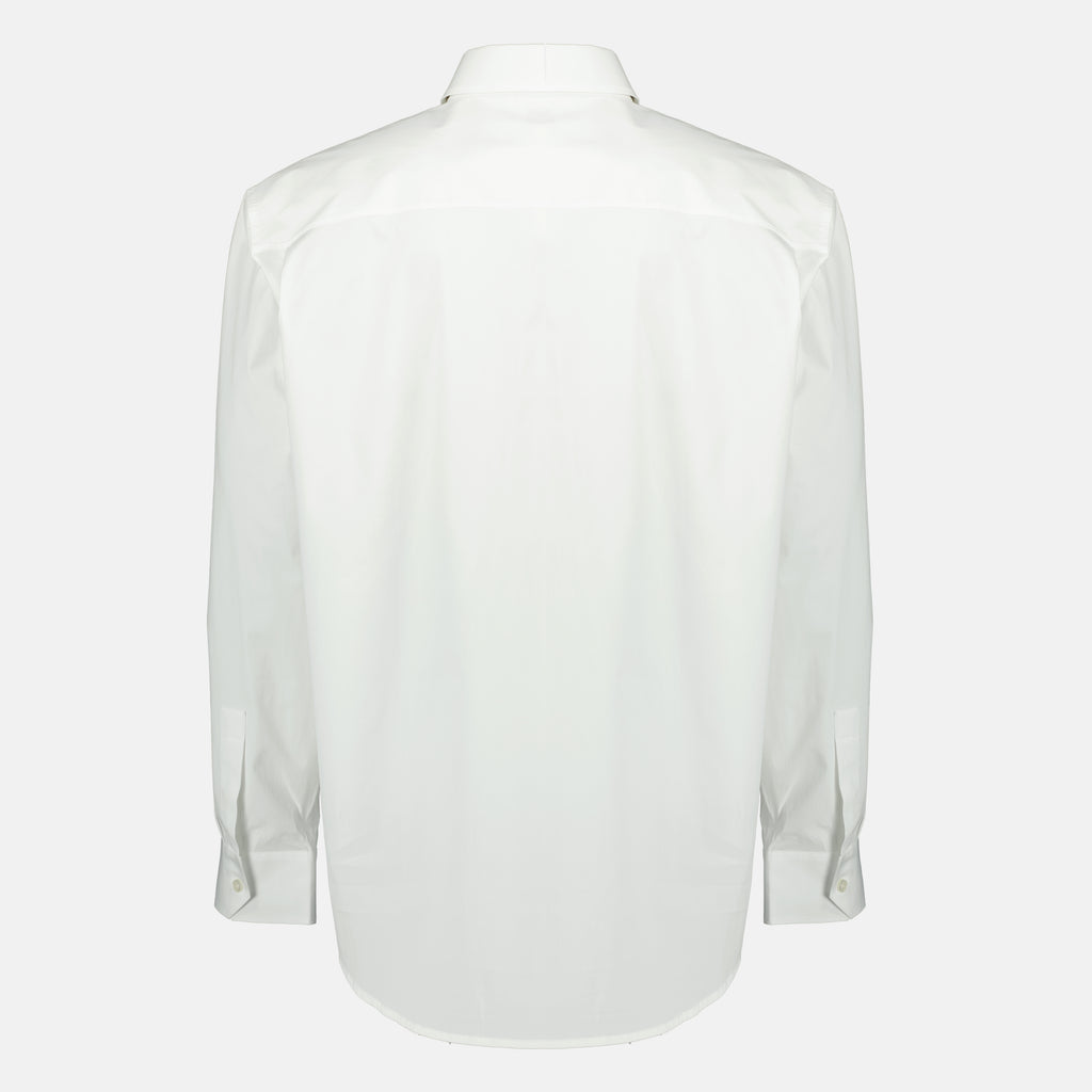 Bild des Cassandre weißen Baumwollhemdes von Saint Laurent für Herren - Frühling-Sommer 2026 - Rückansicht