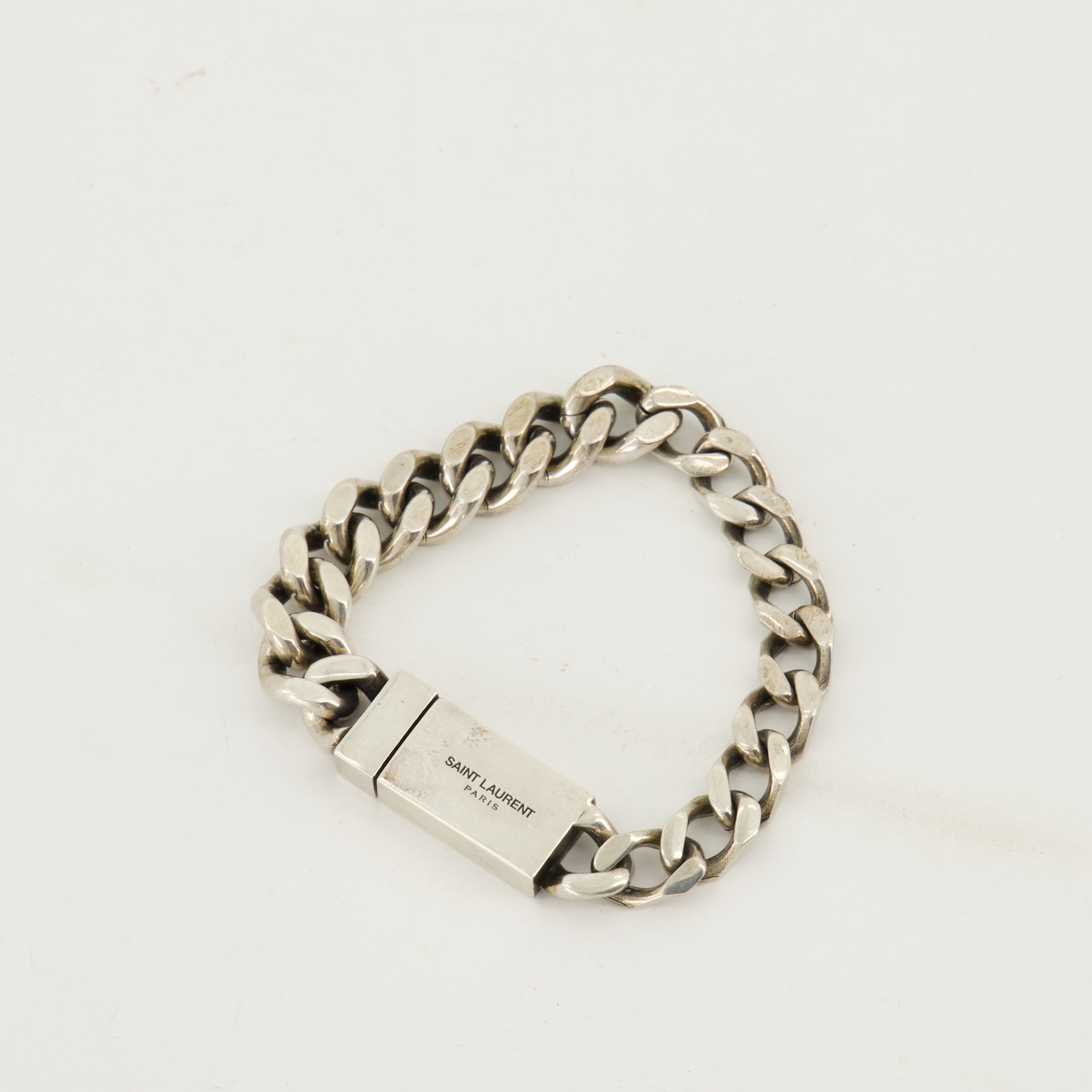 Bijoux Bracelet chaîne en métal Saint Laurent Argenté Homme