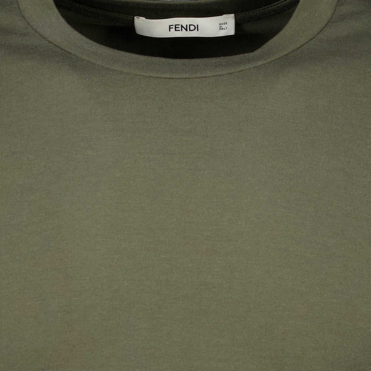 T-shirts Kaki Cotton T-Shirt Fendi Vert Homme