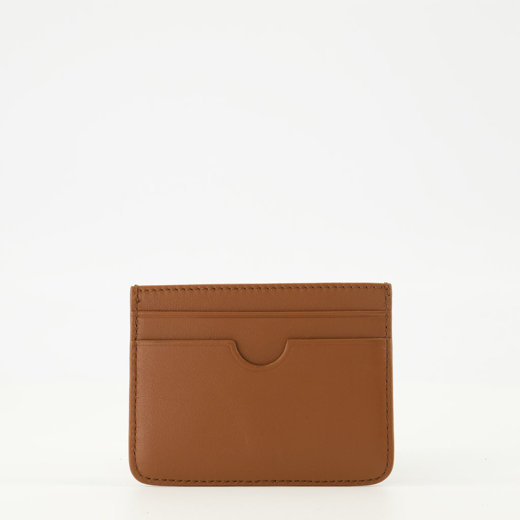 AMI PARISブランドのユニセックス用ブラウンハートカードホルダーの画像 - 2026年春夏シーズン - 背面ビュー