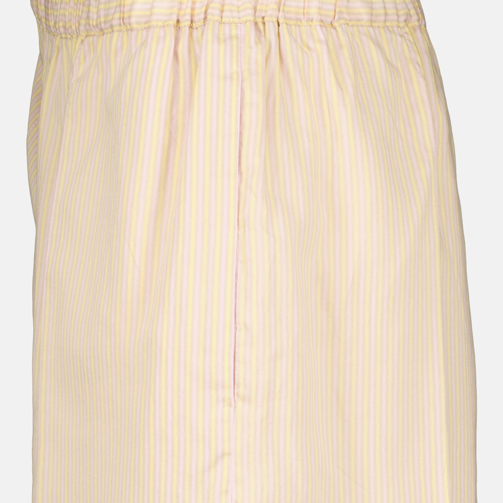 Shorts Pantaloni corti in seta a righe beige Patou Rose Femme