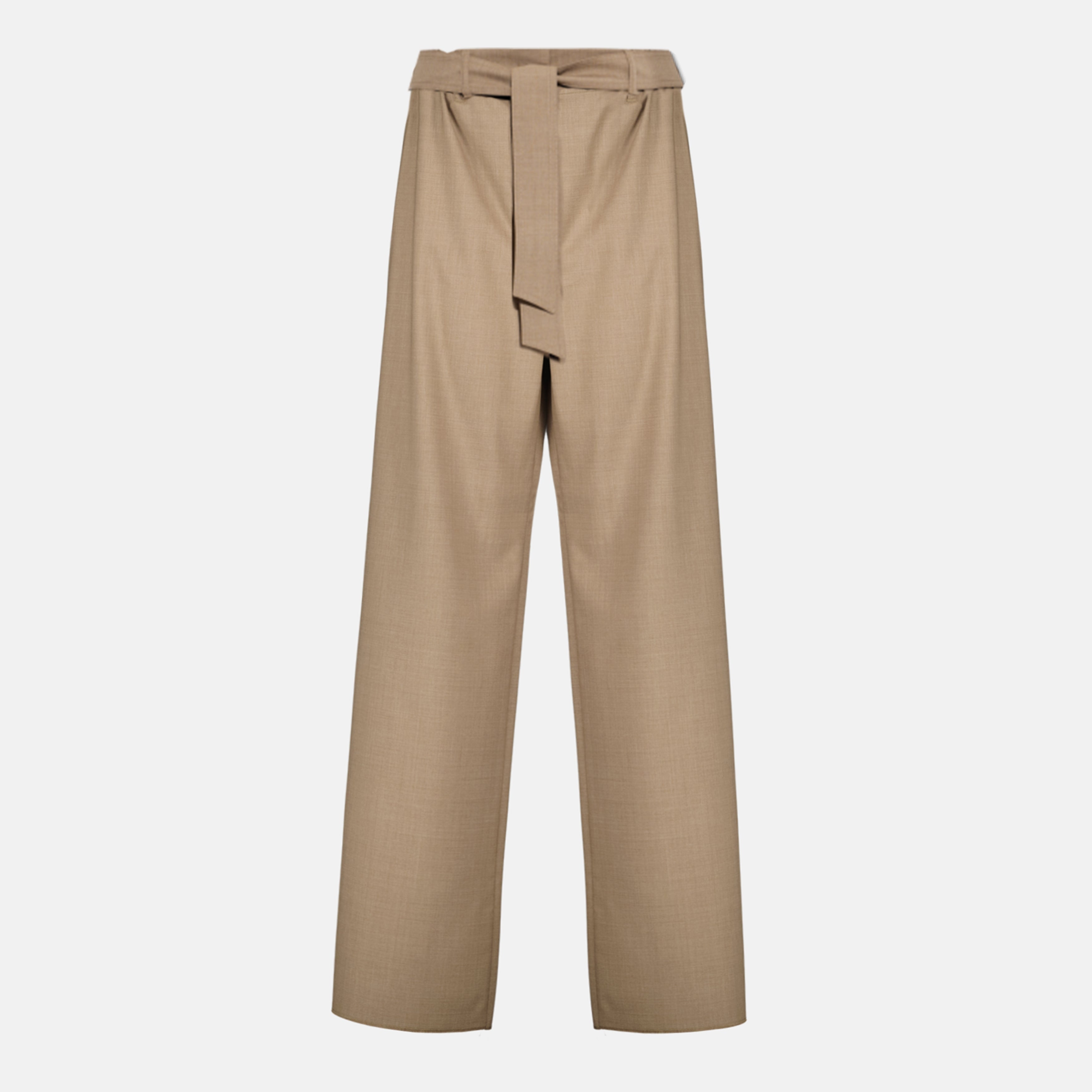Image de l'article Pantalon beige en laine de la marque Max Mara pour Femme - Saison Printemps-Été 2026 - Vue de Face