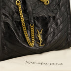Sacs à main et épaule Niki Shopping schwarze Leder Tasche Saint Laurent Noir Femme