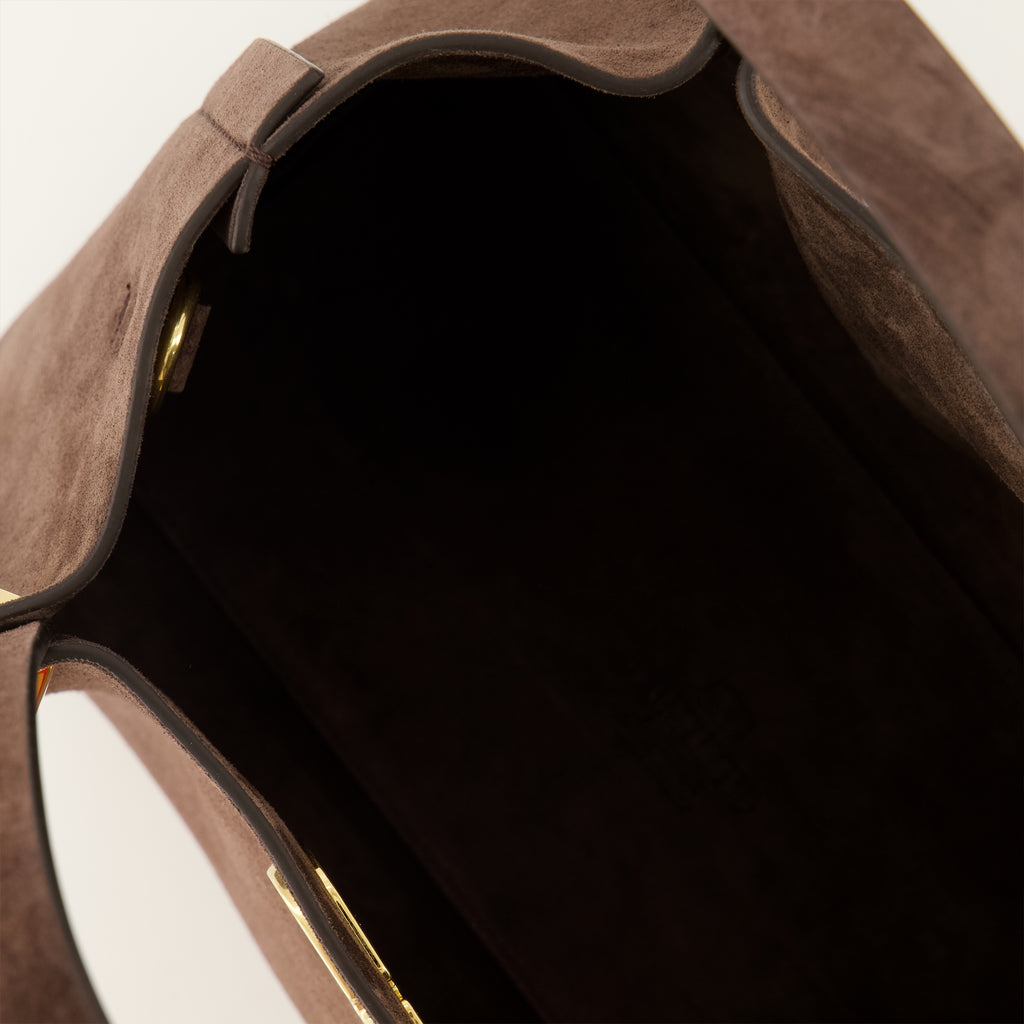 Sacs cabas Pequena Tote em Camurça Castanha Valentino Garavani Marron Femme