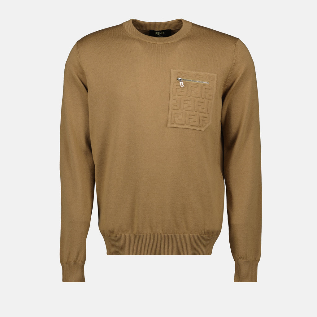 Image de l'article Pull en laine de la marque Fendi pour Homme - Saison Automne-Hiver 2025 - Vue de Face