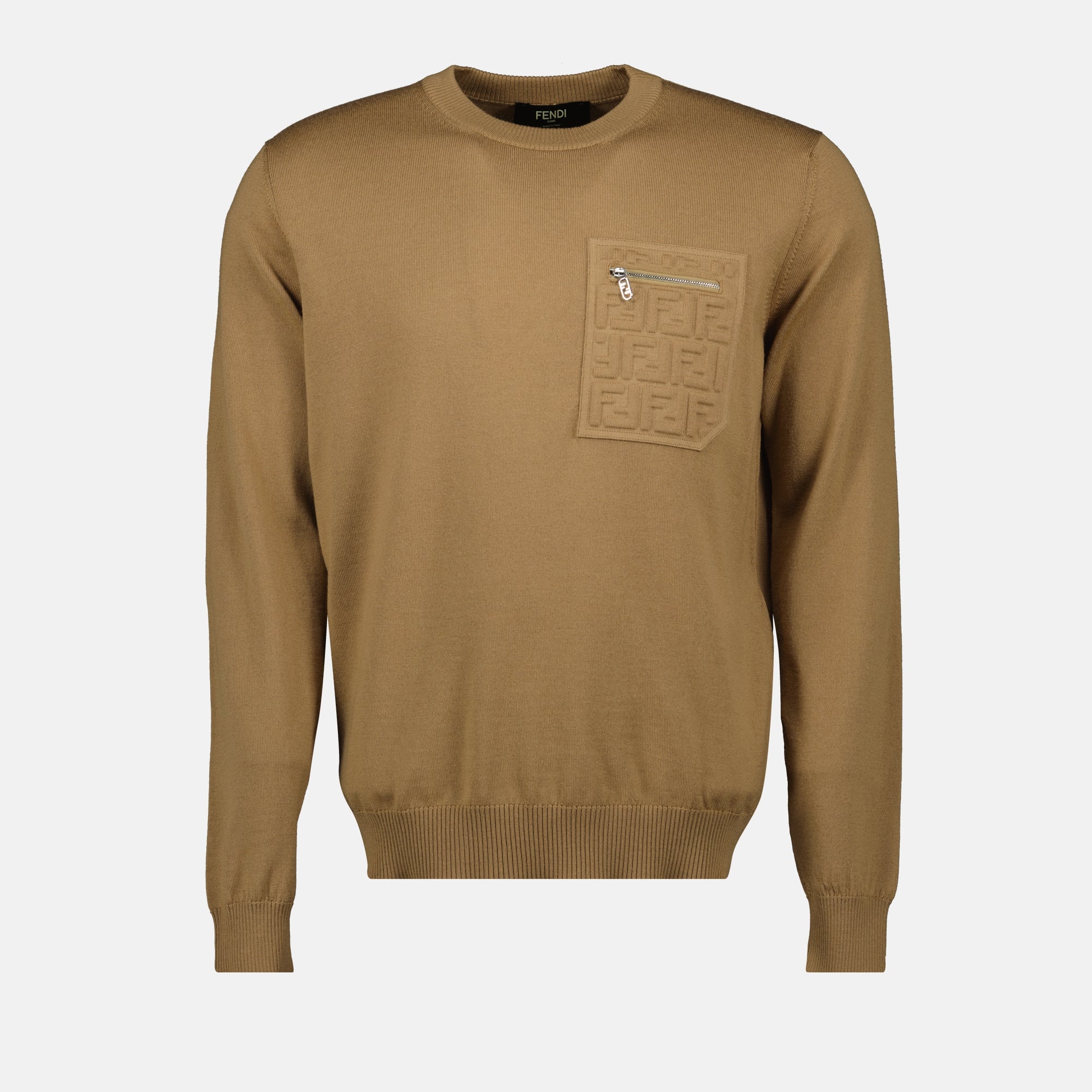 Imagen del suéter de lana para hombre de Fendi - Temporada Otoño-Invierno 2025 - Vista Frontal