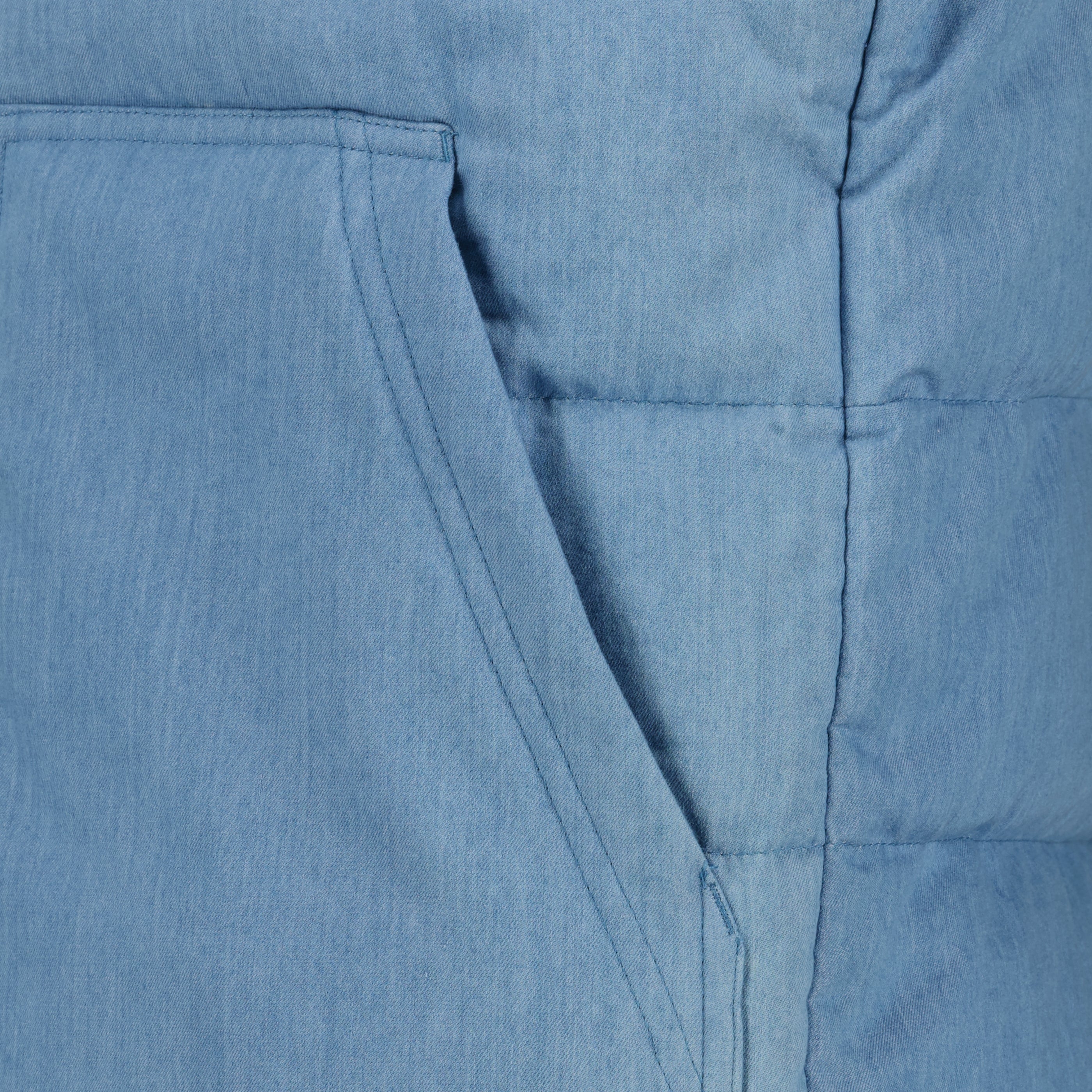 Vestes Casaco de Penas Sem Mangas Heceta em Denim Moncler Bleu Homme