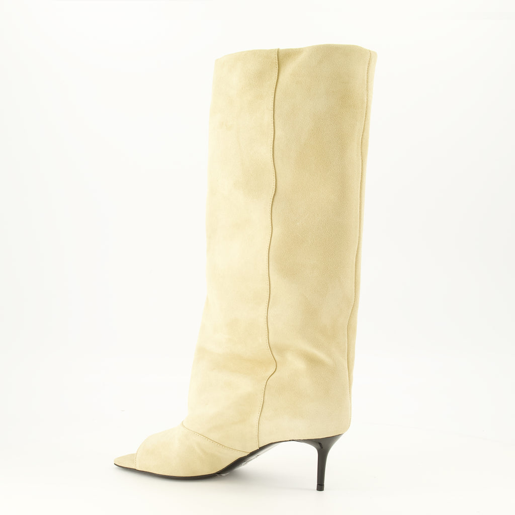 Bottes Beige Wildlederstiefel Iro Beige Femme