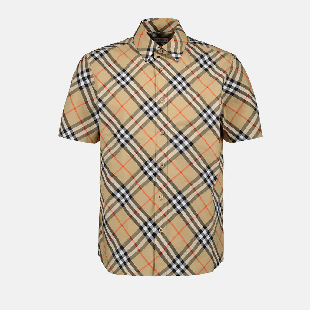 Camisas Camisa à Quadros Burberry Bege Homme