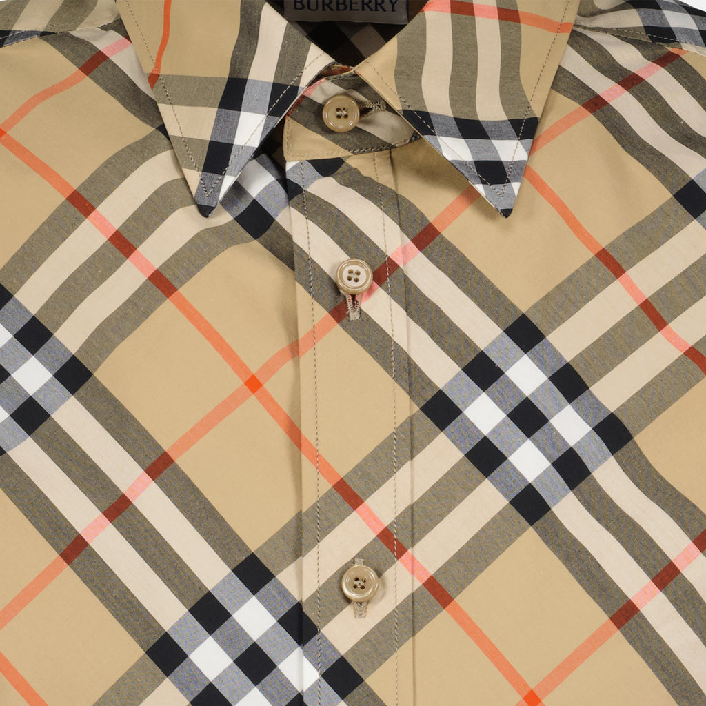 Camisas Camisa à Quadros Burberry Bege Homme