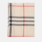 Lenços e luvas Châle à carreaux Burberry Bege Unissex