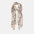 Lenços e luvas Châle à carreaux Burberry Bege Unissex