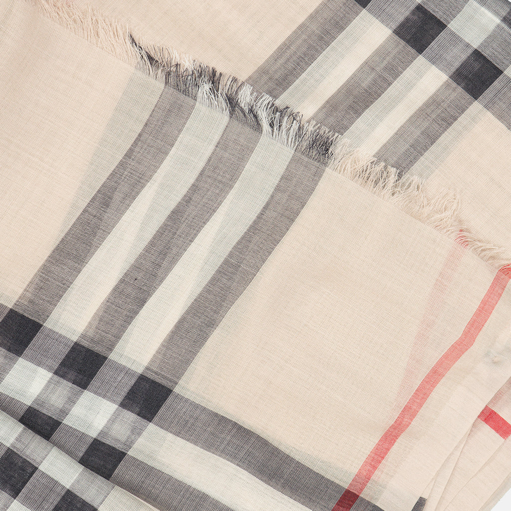 Lenços e luvas Châle à carreaux Burberry Bege Unissex