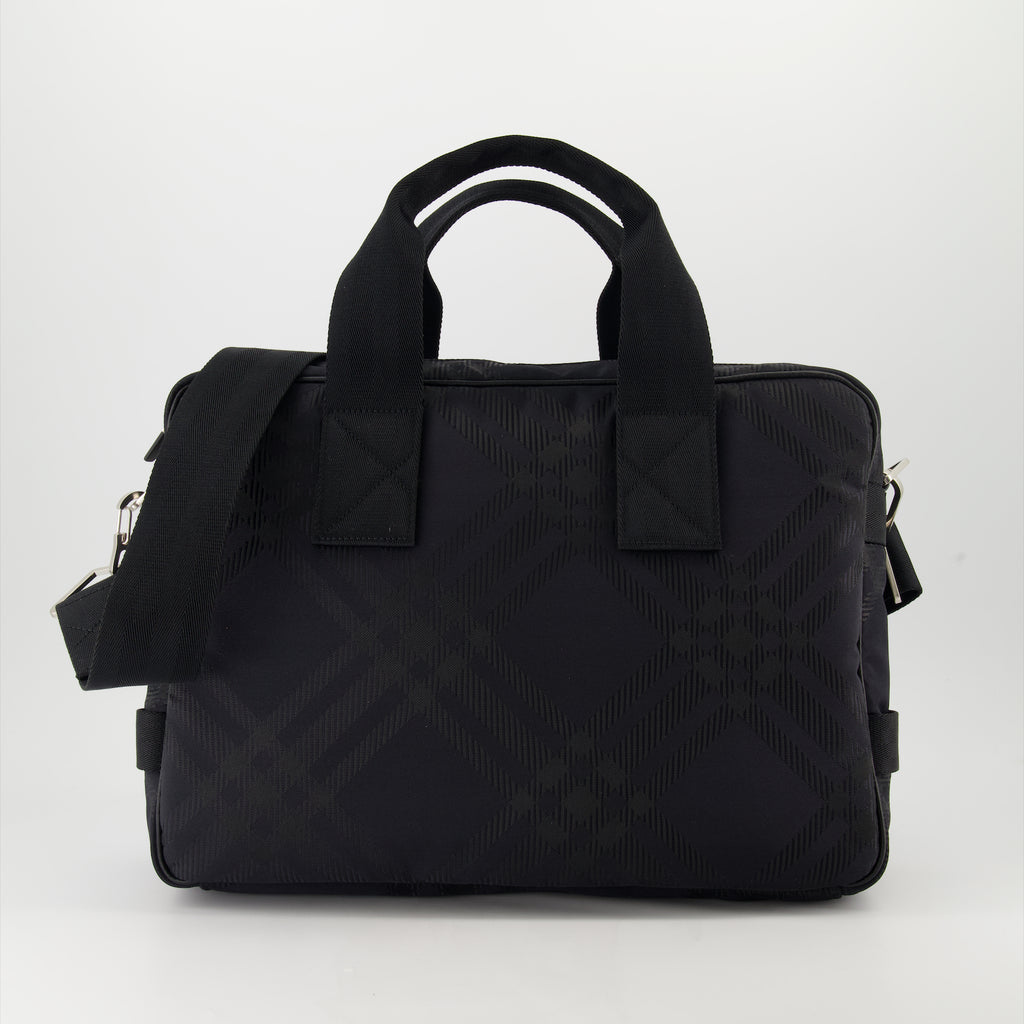 Bolsas de deporte y viaje Porte-documents à carreaux Burberry Negro Homme