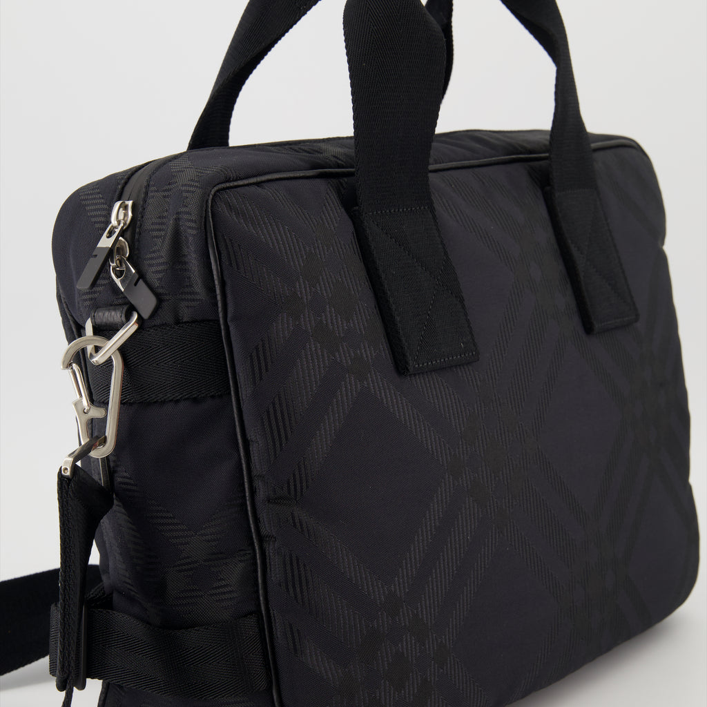Bolsas de deporte y viaje Porte-documents à carreaux Burberry Negro Homme