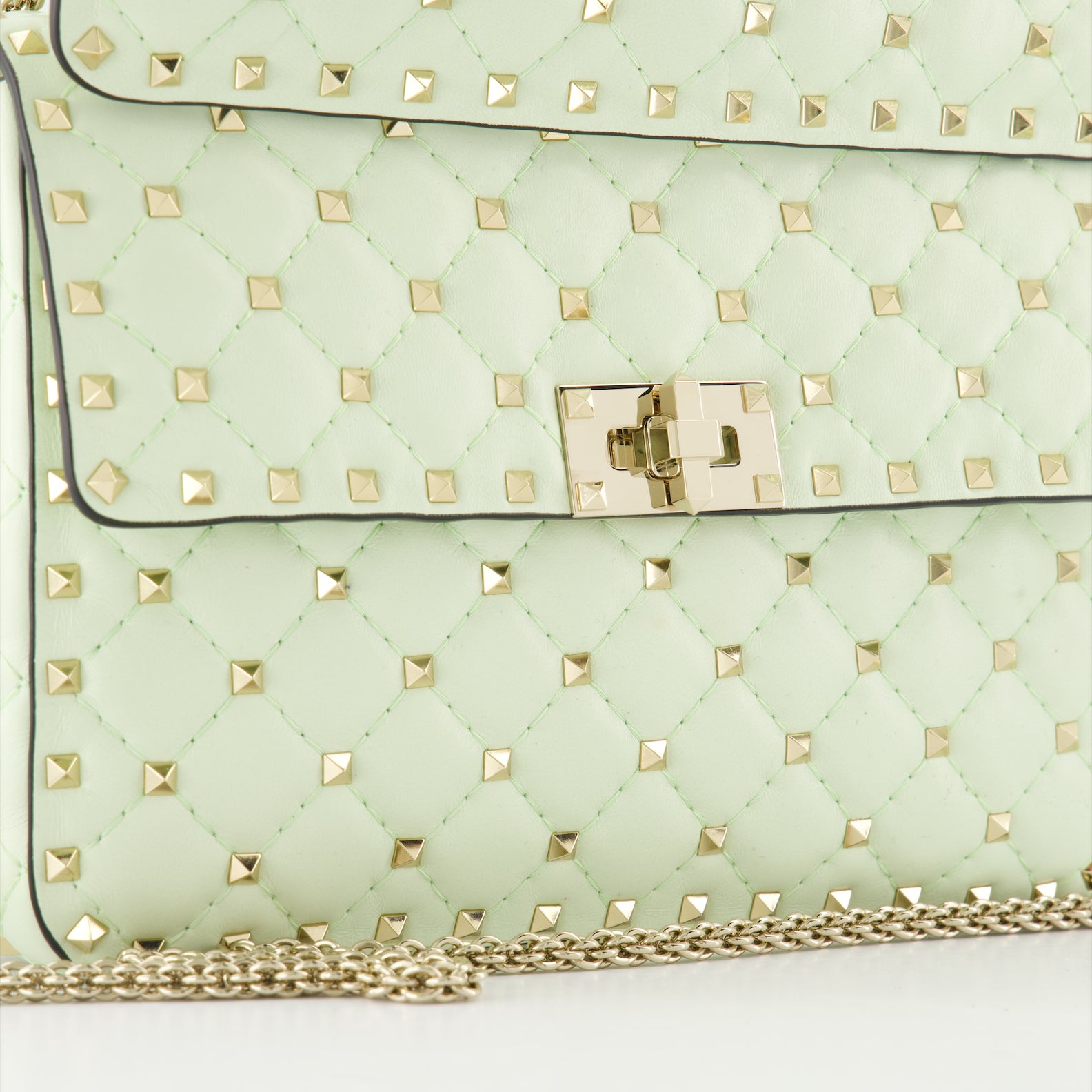 Borse a mano e a spalla Sac Rockstud Spike Valentino Garavani Verde Femme
