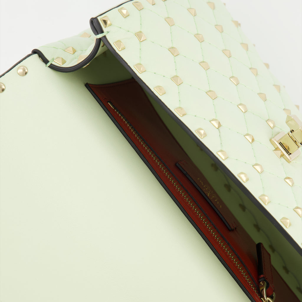 Borse a mano e a spalla Sac Rockstud Spike Valentino Garavani Verde Femme