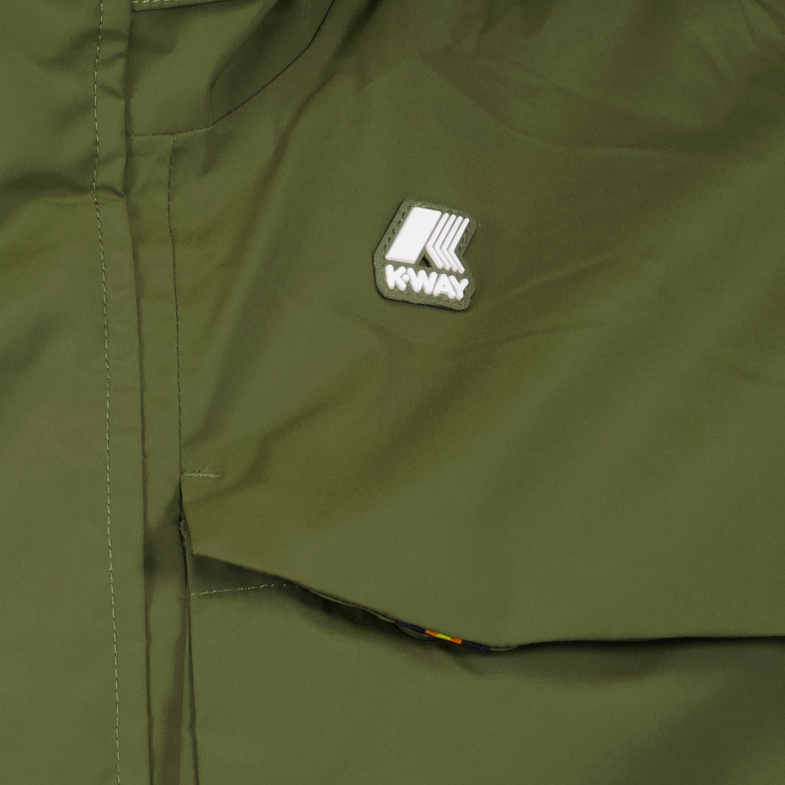 Manteaux Parka Manphy stretch nylon K-Way Kaki Homme