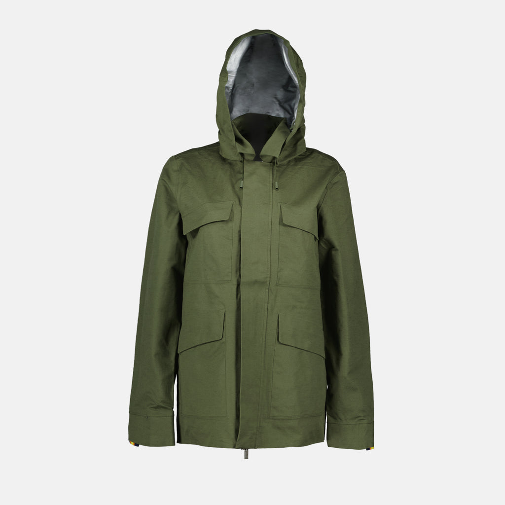 Cappotti Parka Erhal in Lino Misto K-Way Cachi Homme