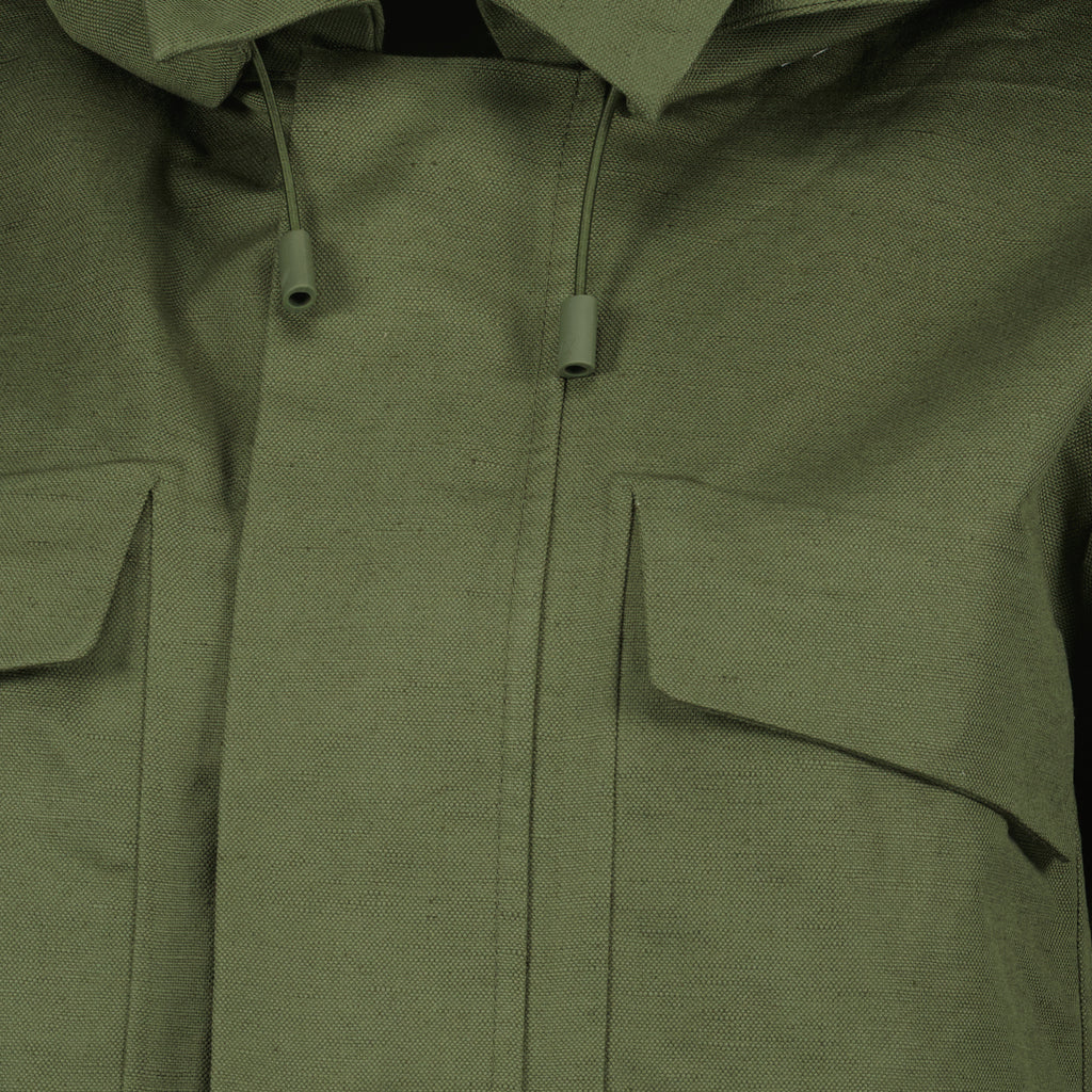 Cappotti Parka Erhal in Lino Misto K-Way Cachi Homme