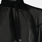 Tops Top en georgette noir Prada Noir Femme