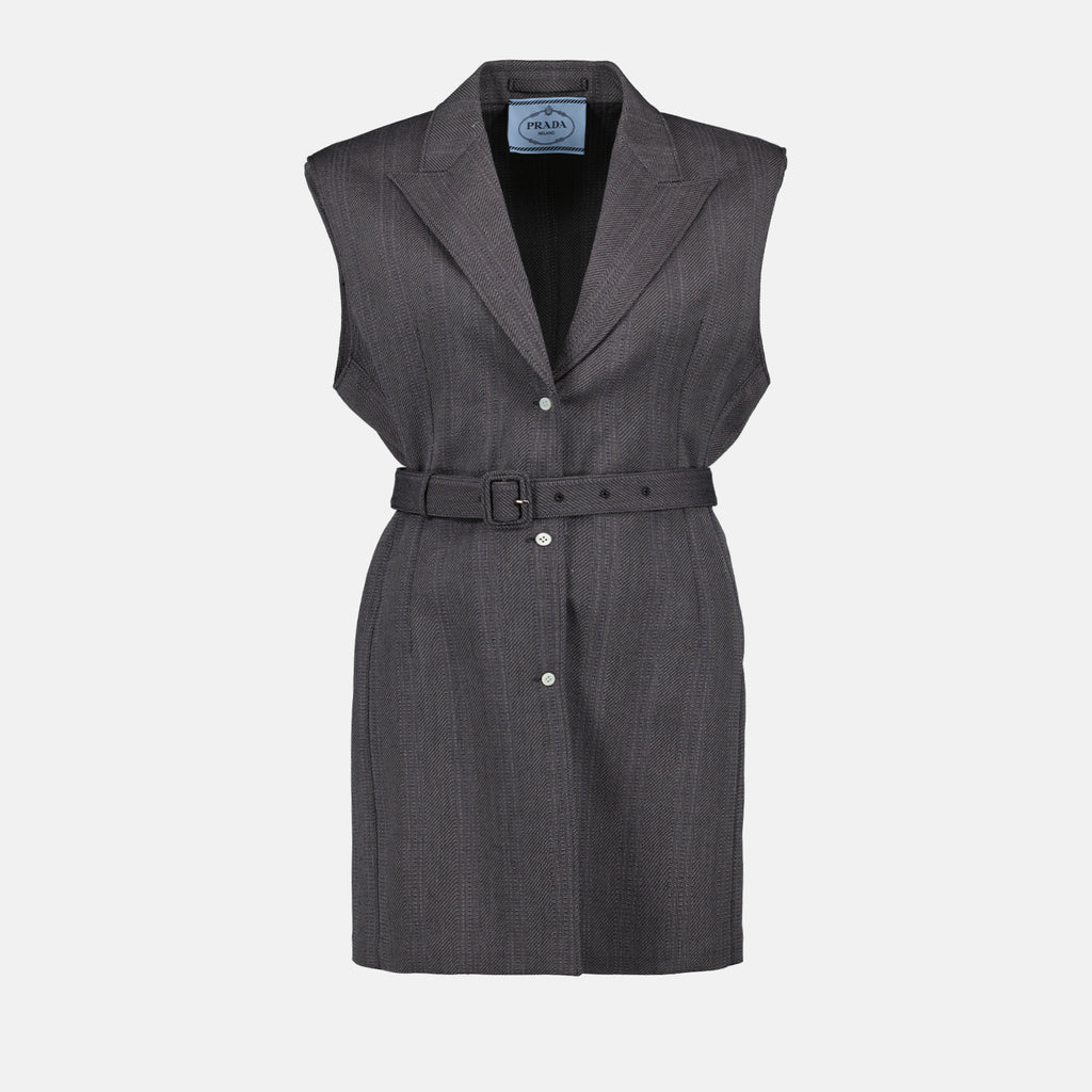 ジャケット ノースリーブベスト Prada グレー Femme