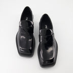 Mocassins Mocassins en cuir brossé Prada Noir Femme
