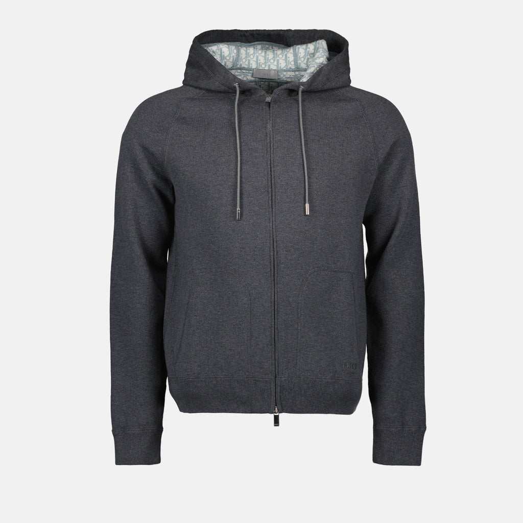 Sweatshirts Veste de jogging en cachemire Dior Gris Homme