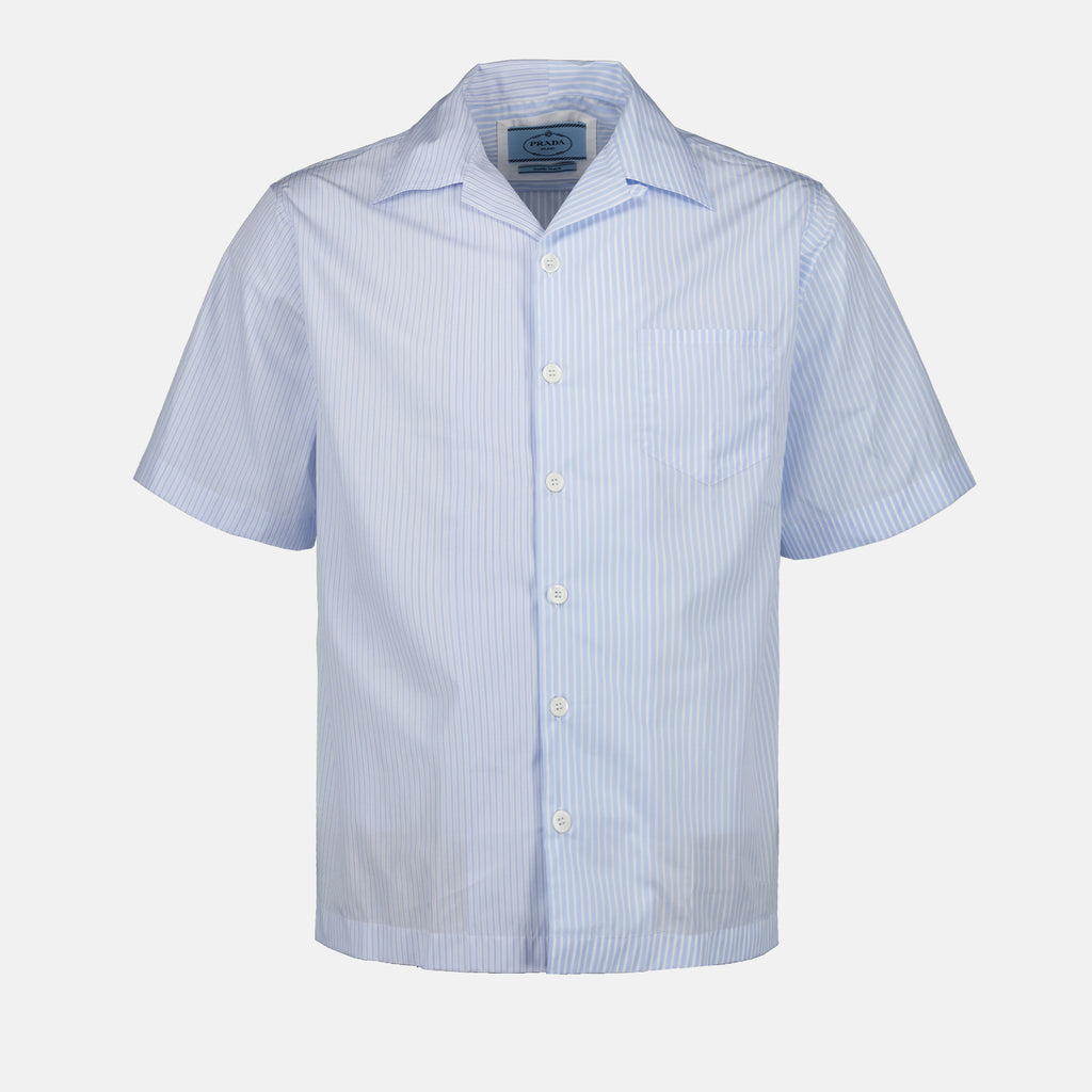 Chemises Chemise rayée Prada Bleu Homme