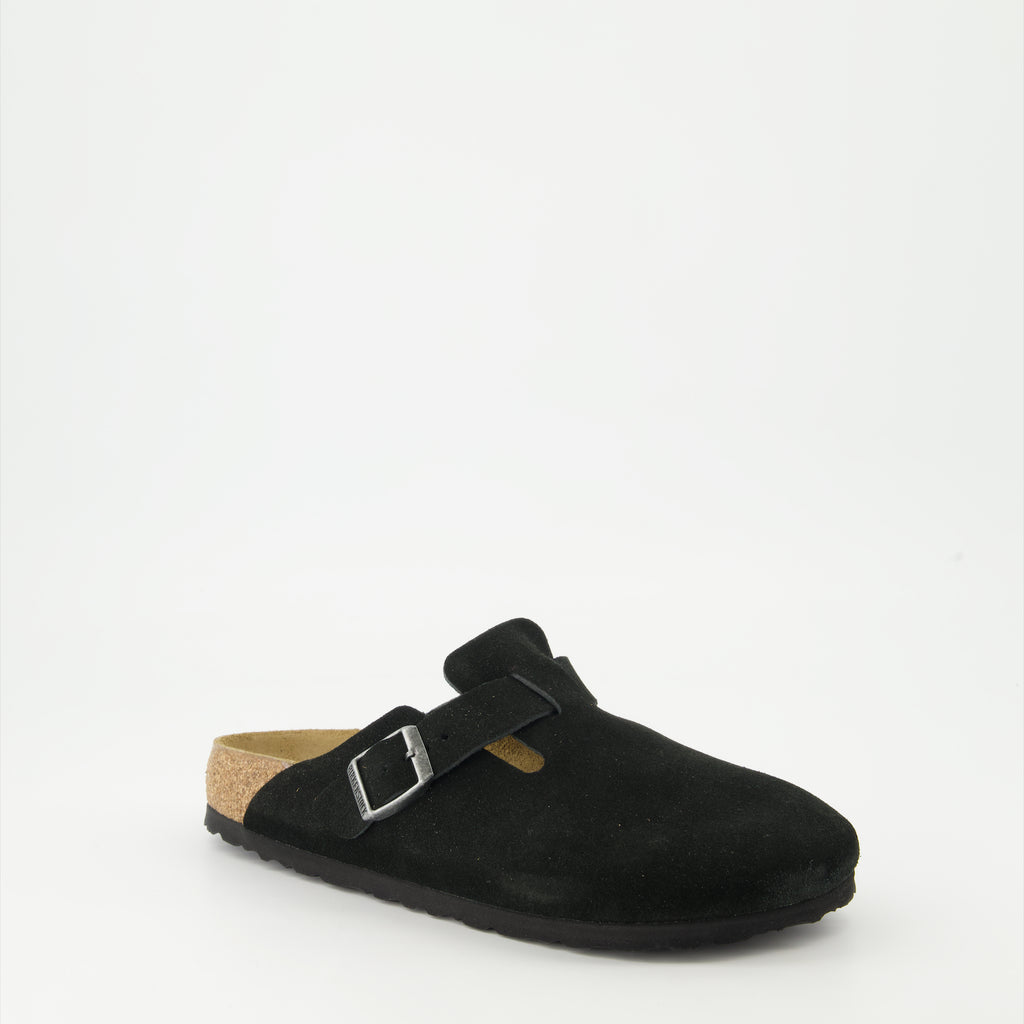 Chaussures ouvertes Mules Boston Birkenstock Noir Unisexe