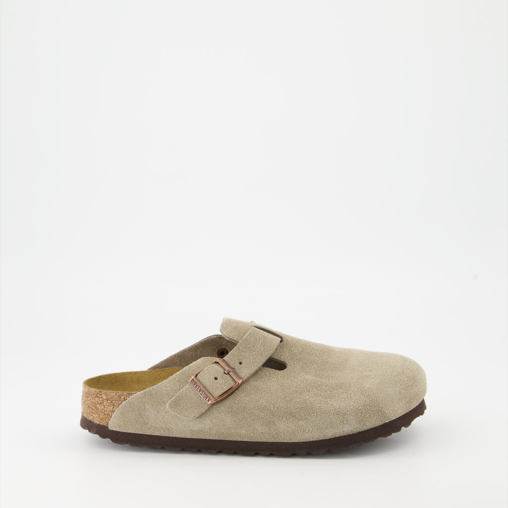 Zapatos abiertos Mules Boston Birkenstock Marrón Femme