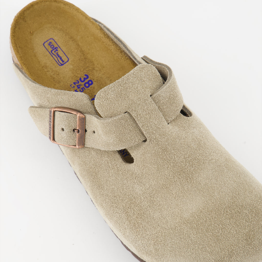 Zapatos abiertos Mules Boston Birkenstock Marrón Femme