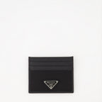 Small leather goods Porte-cartes en Saffiano et Re-Nylon Prada Black Homme