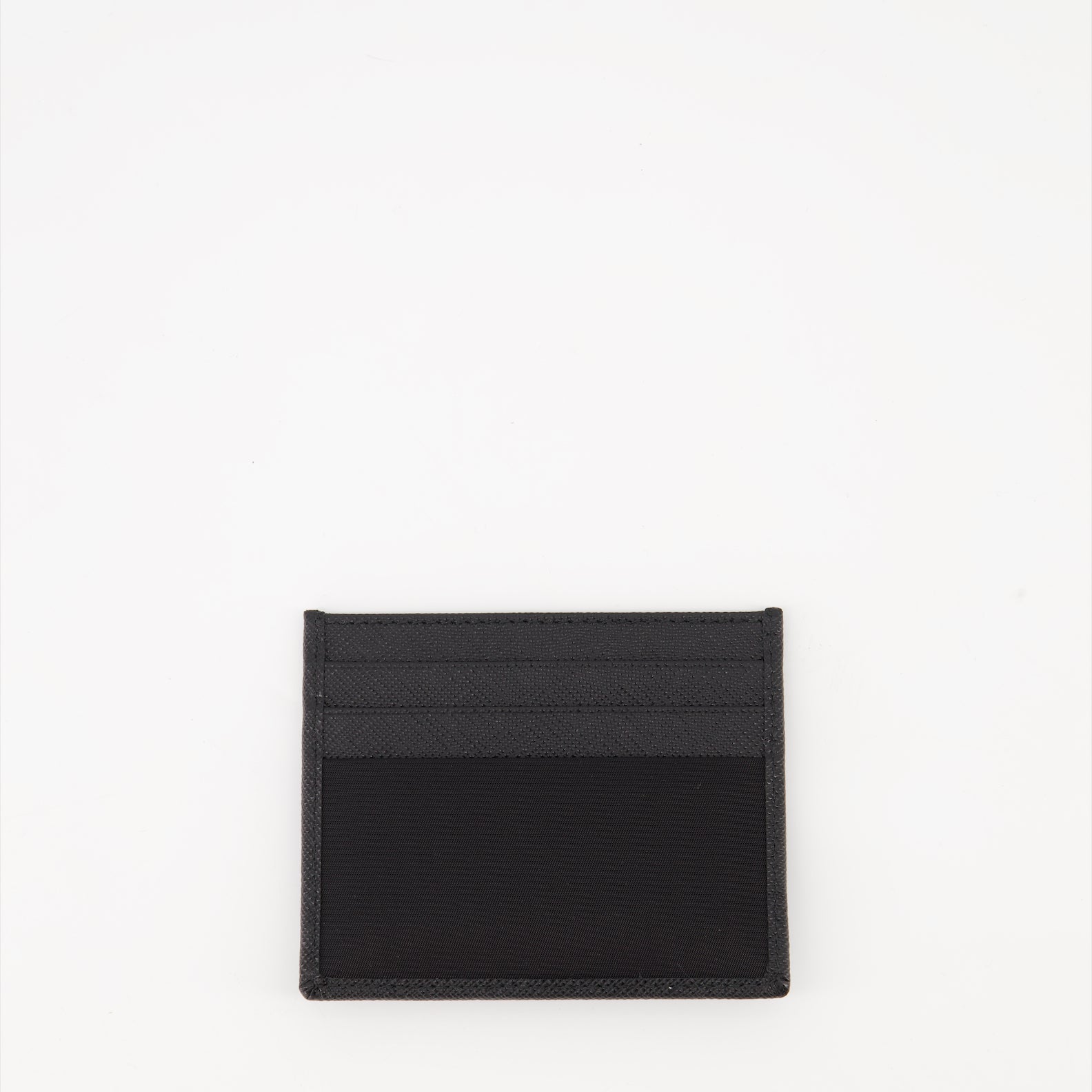 Small leather goods Porte-cartes en Saffiano et Re-Nylon Prada Black Homme