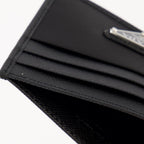 Small leather goods Porte-cartes en Saffiano et Re-Nylon Prada Black Homme