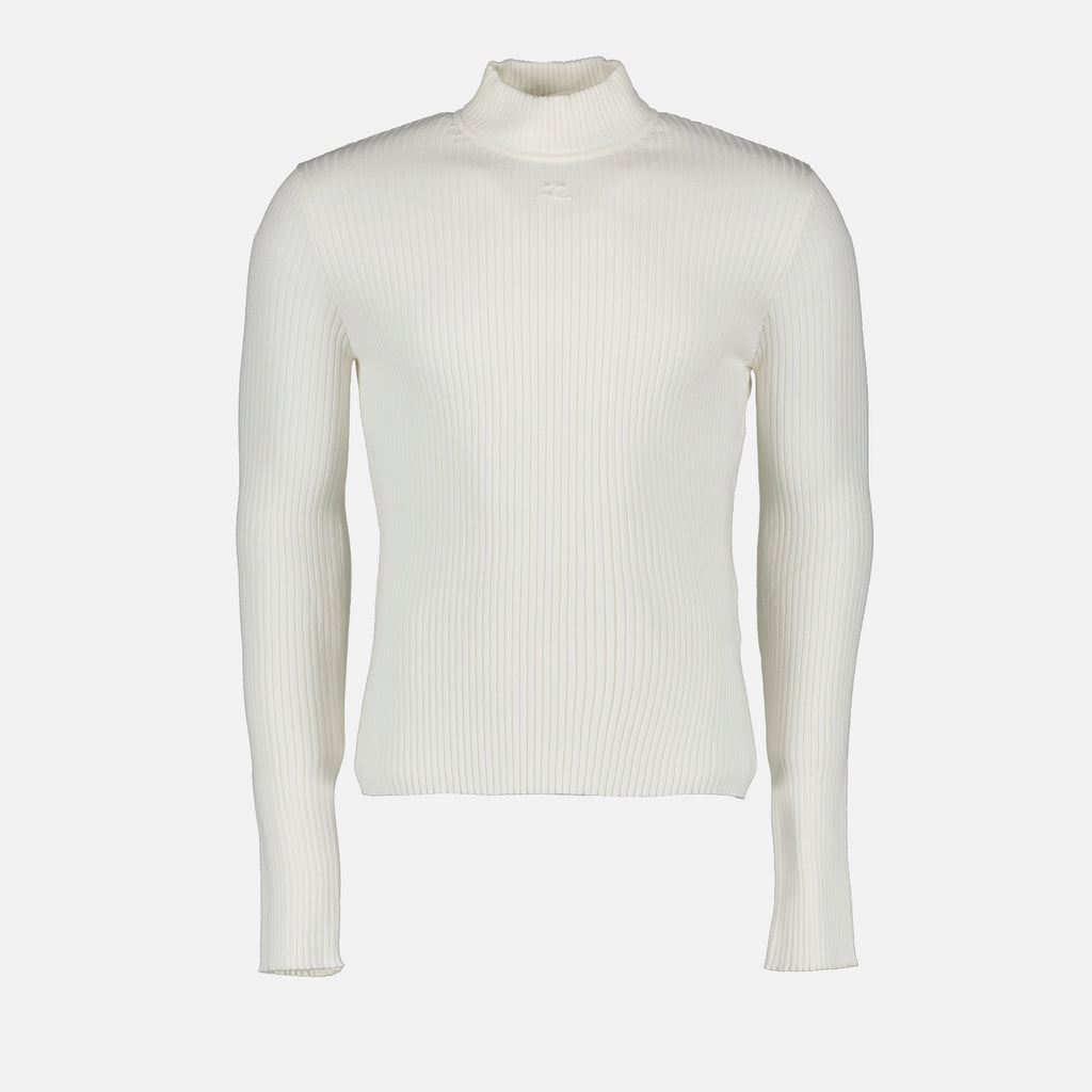 Maille Col roulé Ré-Édition Courrèges Blanc Homme