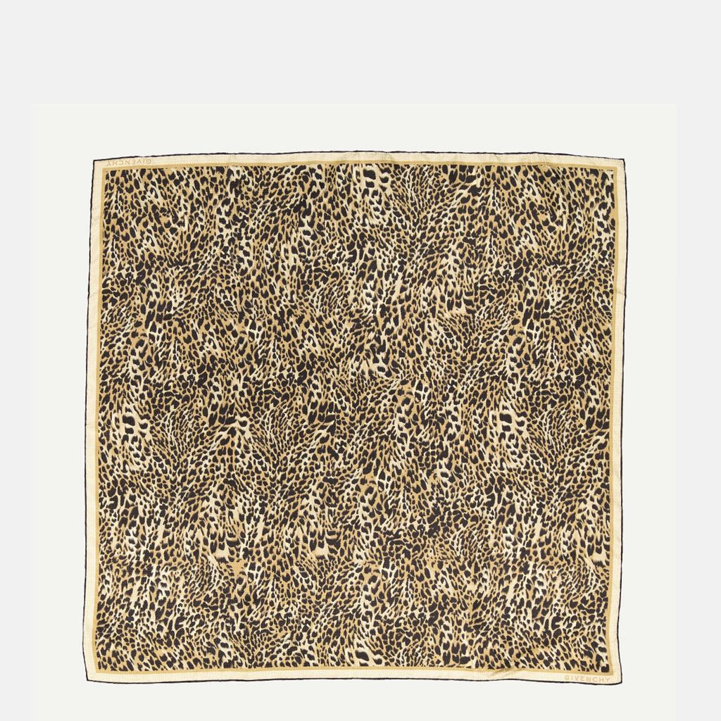 Écharpes, foulards et gants Carré de soie léopard Givenchy Beige Femme
