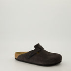 Open shoes Boston Mules Birkenstock Brown Unisex