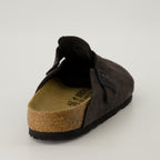 Open shoes Boston Mules Birkenstock Brown Unisex