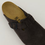 Open shoes Boston Mules Birkenstock Brown Unisex