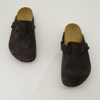 Open shoes Boston Mules Birkenstock Brown Unisex