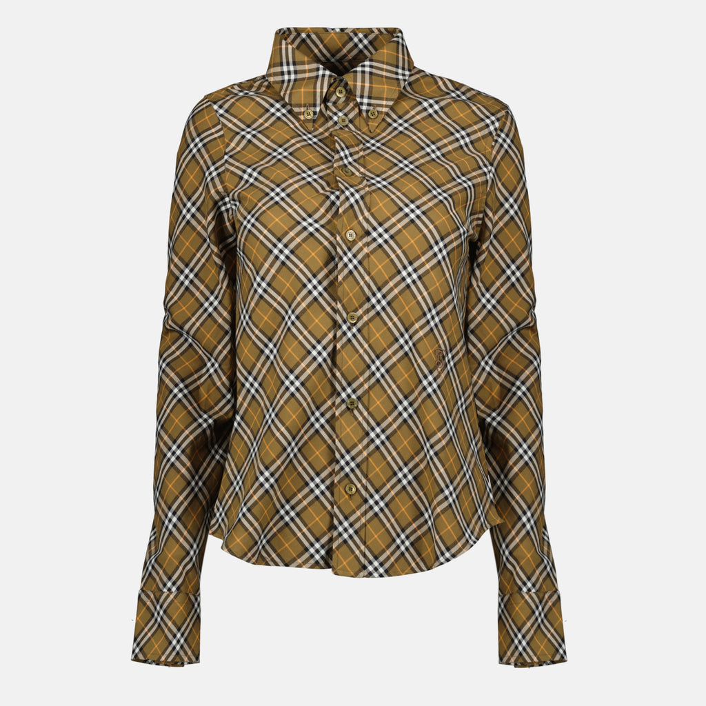 Camisas Camisa Xadrez Burberry Marrom Femme