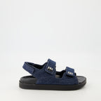 Sapatos abertos Sandálias Velcro 4G Givenchy Azul escuro Femme