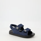 Sapatos abertos Sandálias Velcro 4G Givenchy Azul escuro Femme