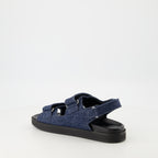 Sapatos abertos Sandálias Velcro 4G Givenchy Azul escuro Femme