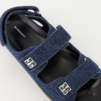 Sapatos abertos Sandálias Velcro 4G Givenchy Azul escuro Femme