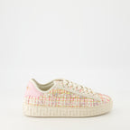 Baskets Baskets Greca en tweed Versace Rose Femme