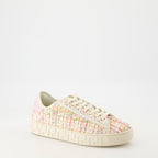 Baskets Baskets Greca en tweed Versace Rose Femme